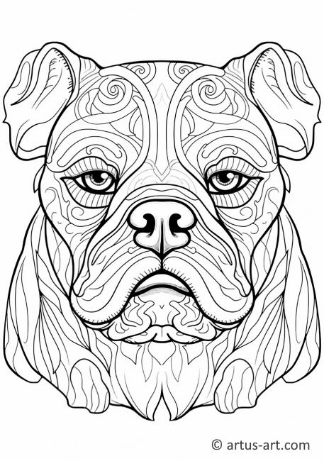 Bulldog Coloring Page For Kids